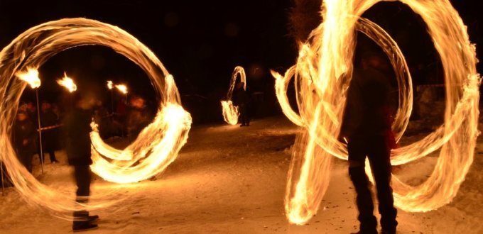 Scuol Switzerland Hom Strom ceremony