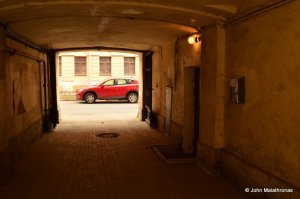 The yardkeeper's lodge where Raskolnikoff picked up the axe