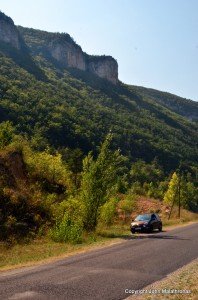 A rented Renault Twingo on a Rough Guides research trip in France